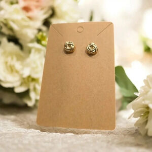 Gold Plated Knot Stud Earrings